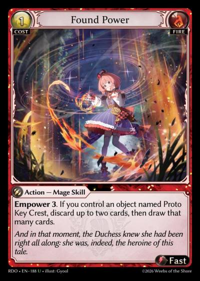 Found Power RDO-EN-188-Foil-Uncommon (U) - Radiant Origins - Grand Archive Card
