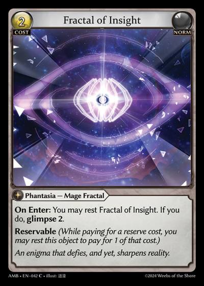 Fractal of Insight AMB-EN-042-Normal-Common (C) - Mortal Ambition - Grand Archive Card