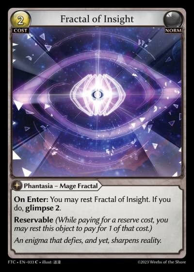 Fractal of Insight FTC-EN-033-Foil-Common (C) - Fractured Crown - Grand Archive Card