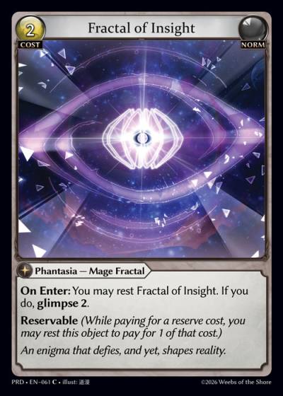 Fractal of Insight PRD-EN-061-Foil-Common (C) - .asphodel/paradise - Grand Archive Card
