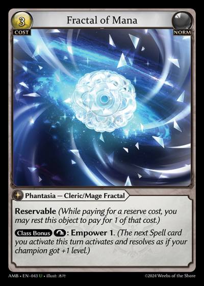 Fractal of Mana AMB-EN-043-Normal-Uncommon (U) - Mortal Ambition - Grand Archive Card