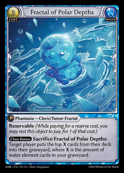 Fractal of Polar Depths AMB-EN-133-Foil-Super Rare (SR) - Mortal Ambition - Grand Archive Card