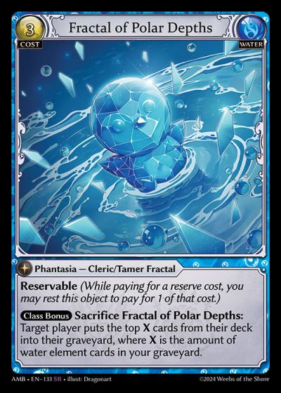 Fractal of Polar Depths AMB-EN-133-Normal-Super Rare (SR) - Mortal Ambition - Grand Archive Card