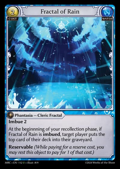 Fractal of Rain MRC-EN-112-Foil-Uncommon (U) - Mercurial Heart - Grand Archive Card