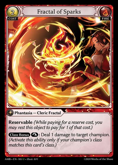 Fractal of Sparks AMB-EN-105-Foil-Uncommon (U) - Mortal Ambition - Grand Archive Card