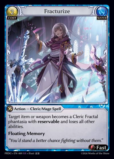 Fracturize PRDG-EN-009-Foil-Super Rare (SR) - .asphodel/paradise Grimoire - Grand Archive Card