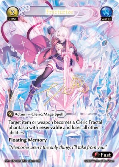 Fracturize SP3-EN-009-Foil-Collector Super Rare (CSR) - Supporter Pack 3 - Grand Archive Card