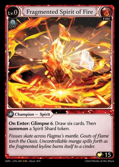 Fragmented Spirit of Fire MRC-EN-001-Foil-Ultra Rare (UR) - Mercurial Heart - Grand Archive Card