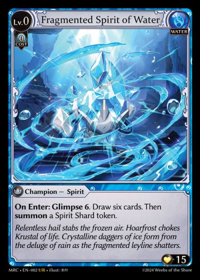 Fragmented Spirit of Water MRC-EN-002-Foil-Ultra Rare (UR) - Mercurial Heart - Grand Archive Card