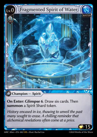 Fragmented Spirit of Water MRC Alter-EN-002-Foil-Ultra Rare (UR) - Mercurial Heart Alter Edition - Grand Archive Card