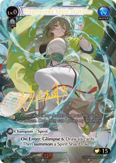 Fragmented Spirit of Water RDO 1st-EN-005C-Foil-Common (C) - Radiant Origins First Edition - Grand Archive Card