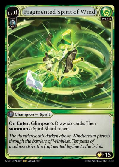 Fragmented Spirit of Wind MRC-EN-003-Normal-Ultra Rare (UR) - Mercurial Heart - Grand Archive Card