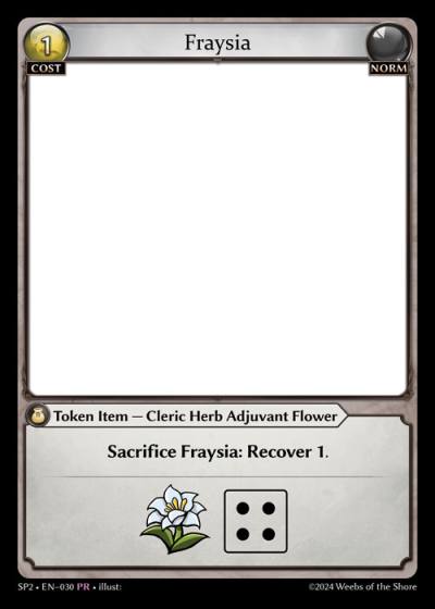 Fraysia SP2-EN-030-Normal-Promotional Rare (PR) - Supporter Pack 2 - Grand Archive Card