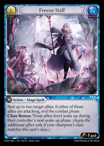 Freeze Stiff DOA Alter-EN-169-Normal-Common (C) - Dawn of Ashes Alter Edition - Grand Archive Card