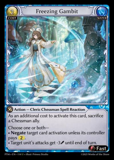 Freezing Gambit PTM-EN-114-Foil-Uncommon (U) - Phantom Monarchs - Grand Archive Card