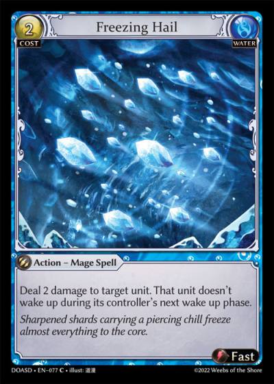 Freezing Hail DOASD-EN-077-Normal-Common (C) - Dawn of Ashes Starter Decks - Grand Archive Card