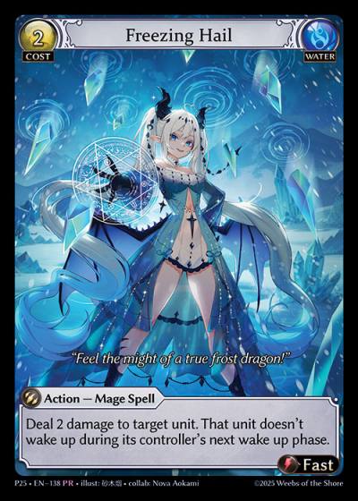 Freezing Hail P25-EN-138-Normal-Promotional Rare (PR) - Promotional 2025 - Grand Archive Card