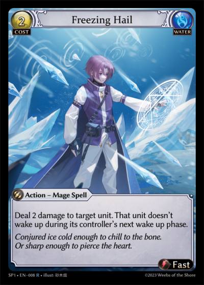 Freezing Hail SP1-EN-008-Normal-Rare (R) - Supporter Pack 1 - Grand Archive Card
