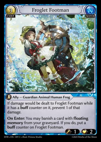 Froglet Footman DTR-EN-149-Foil-Uncommon (U) - Distorted Reflections - Grand Archive Card