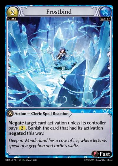 Frostbind DTR-EN-150-Normal-Uncommon (U) - Distorted Reflections - Grand Archive Card