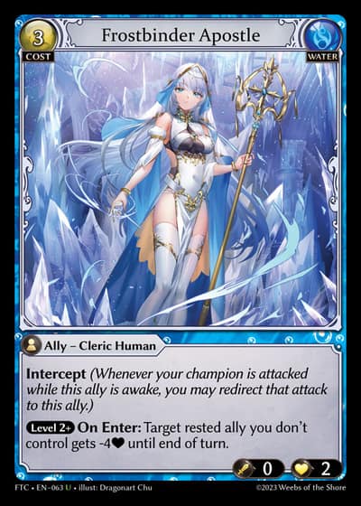 Frostbinder Apostle FTC-EN-063-Foil-Uncommon (U) - Fractured Crown - Grand Archive Card