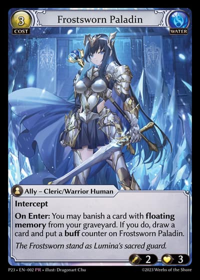 Frostsworn Paladin P23-EN-002-Foil-Promotional Rare (PR) - Promotional 2023 - Grand Archive Card