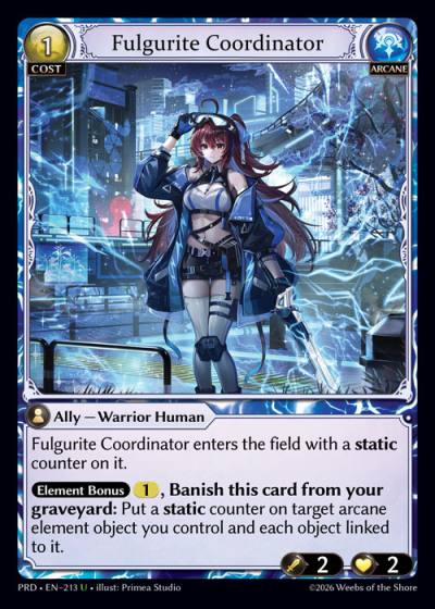 Fulgurite Coordinator PRD-EN-213-Foil-Uncommon (U) - .asphodel/paradise - Grand Archive Card
