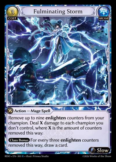 Fulminating Storm RDO-EN-303-Foil-Rare (R) - Radiant Origins - Grand Archive Card