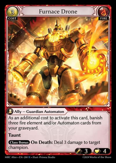 Furnace Drone MRC Alter-EN-200-Foil-Rare (R) - Mercurial Heart Alter Edition - Grand Archive Card