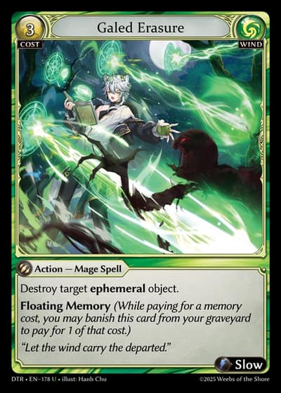 Galed Erasure DTR-EN-178-Foil-Uncommon (U) - Distorted Reflections - Grand Archive Card