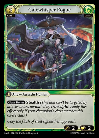 Galewhisper Rogue AMB-EN-178-Foil-Common (C) - Mortal Ambition - Grand Archive Card