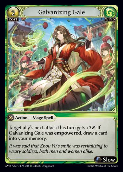 Galvanizing Gale AMB Alter-EN-234-Foil-Uncommon (U) - Mortal Ambition Alter Edition - Grand Archive Card