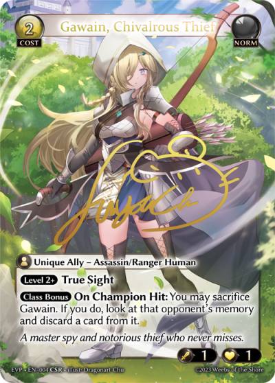 Gawain, Chivalrous Thief EVP-EN-004-Foil-Collector Super Rare (CSR) - Event Packs - Grand Archive Card
