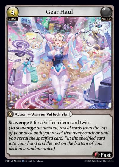 Gear Haul PRD-EN-062-Foil-Rare (R) - .asphodel/paradise - Grand Archive Card
