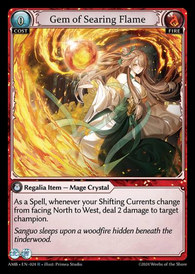Gem of Searing Flame AMB-EN-024-Foil-Rare (R) - Mortal Ambition - Grand Archive Card