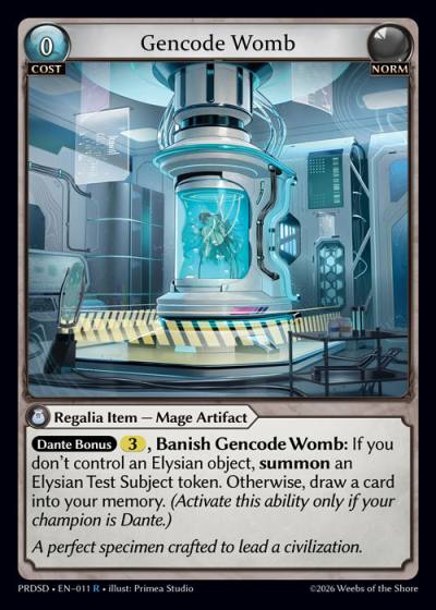 Gencode Womb PRDSD-EN-011-Normal-Rare (R) - .asphodel/paradise Starter Decks - Grand Archive Card
