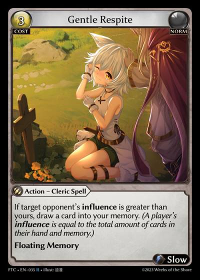 Gentle Respite FTC-EN-035-Normal-Rare (R) - Fractured Crown - Grand Archive Card