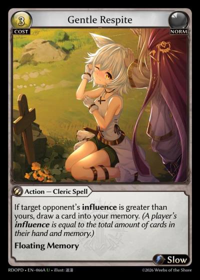 Gentle Respite RDOPD-EN-066A-Normal-Uncommon (U) - Radiant Origins Pantheon Decks - Grand Archive Card