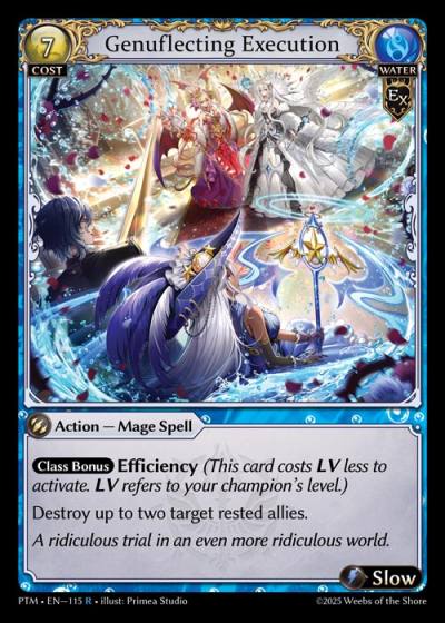 Genuflecting Execution PTM-EN-115-Foil-Rare (R) - Phantom Monarchs - Grand Archive Card