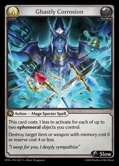 Ghastly Corrosion DTR-EN-067-Foil-Uncommon (U) - Distorted Reflections - Grand Archive Card