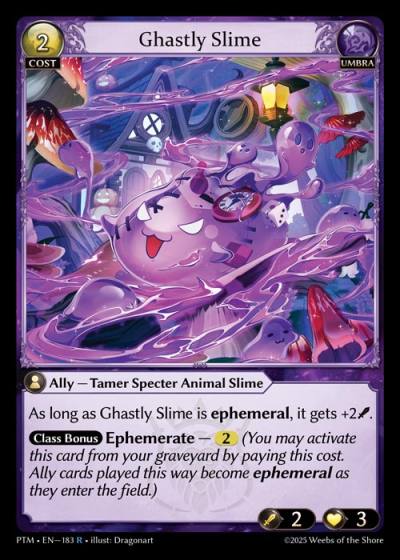 Ghastly Slime PTM-EN-183-Foil-Rare (R) - Phantom Monarchs - Grand Archive Card
