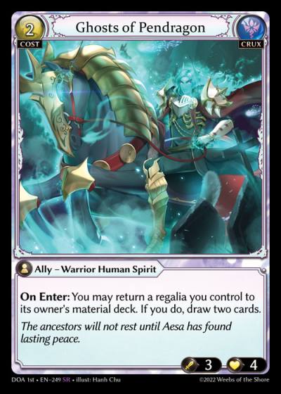 Ghosts of Pendragon DOA 1st-EN-249-Foil-Super Rare (SR) - Dawn of Ashes First Edition - Grand Archive Card