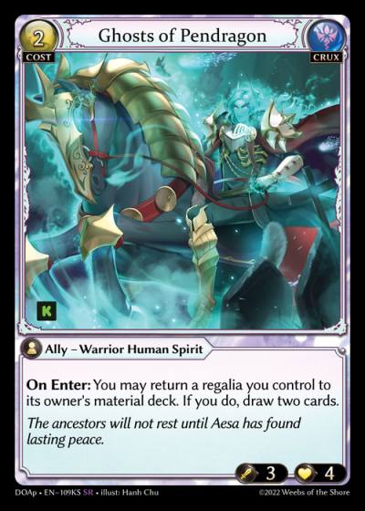 Ghosts of Pendragon DOAp-EN-109KS-Normal-Super Rare (SR) - Dawn of Ashes Prelude - Grand Archive Card