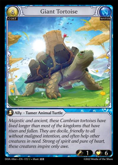 Giant Tortoise DOA Alter-EN-172-Normal-Uncommon (U) - Dawn of Ashes Alter Edition - Grand Archive Card