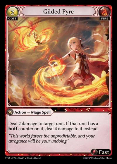 Gilded Pyre PTM-EN-086-Foil-Common (C) - Phantom Monarchs - Grand Archive Card