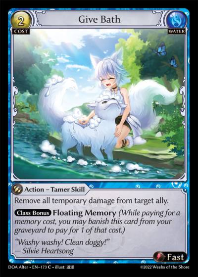 Give Bath DOA Alter-EN-173-Normal-Common (C) - Dawn of Ashes Alter Edition - Grand Archive Card