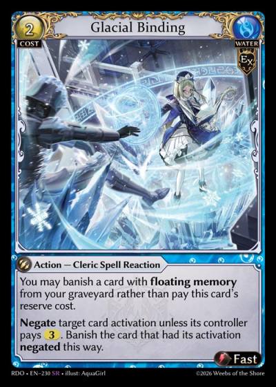 Glacial Binding RDO-EN-230-Foil-Super Rare (SR) - Radiant Origins - Grand Archive Card