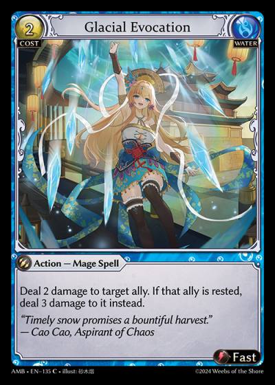 Glacial Evocation AMB-EN-135-Normal-Common (C) - Mortal Ambition - Grand Archive Card
