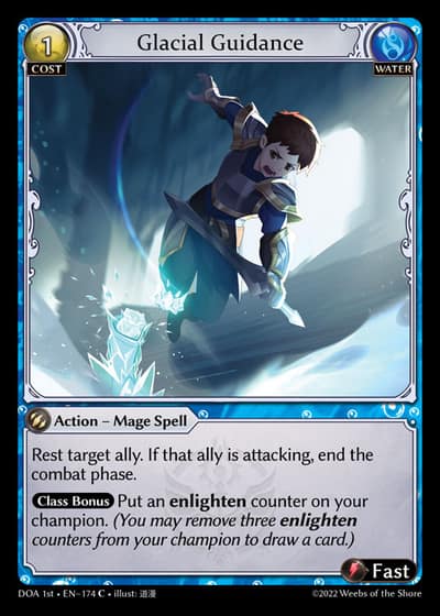 Glacial Guidance DOA 1st-EN-174-Foil-Common (C) - Dawn of Ashes First Edition - Grand Archive Card