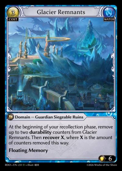 Glacier Remnants RDO-EN-231-Foil-Uncommon (U) - Radiant Origins - Grand Archive Card